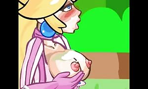 Princess Peach & Rosalina super animated comic games compilation