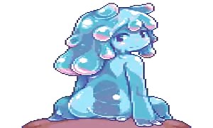 blue slime lady