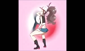 Pokemon Trainer Hilda anus jiggling