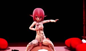 MMD Pink Hair hotty Riding her favorite Toy GV00139