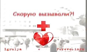 funny russian amateur role-playing registered nurse 
 and patient