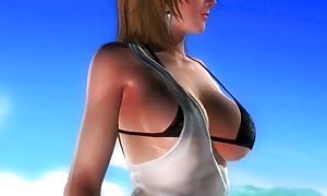Tina Armstrong - DOA5 - bare naked posing - 3d tatas