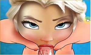 animated comic sex game Elsa slamming and sucking (Frozen)