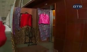 hidden cam: Elevator to dressing-room