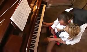 Music instructor fucks the piano pupil