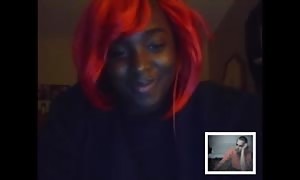 Alicia bangs her self on skype nice pink ebony g-spot