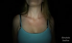 elegant young mum is throating a lil dicks in the vid by the gloryhole munch