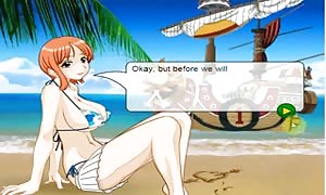Nami throating
 and boning
 on boat (One Piece)