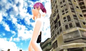 MMD attractive bombshell Champagne and spurting GV00086