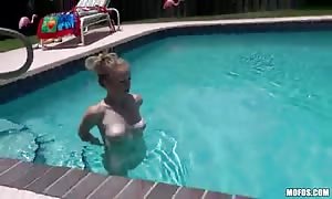 My former girlfriend easy girl thinks that free swimming in my pool, however I need to face-fuck