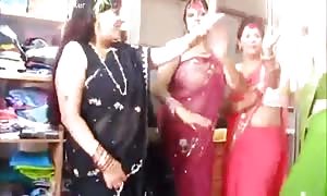 Nepali Aunties flapping
 breasts and dancing
