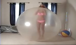 teen in rubber
 ballong